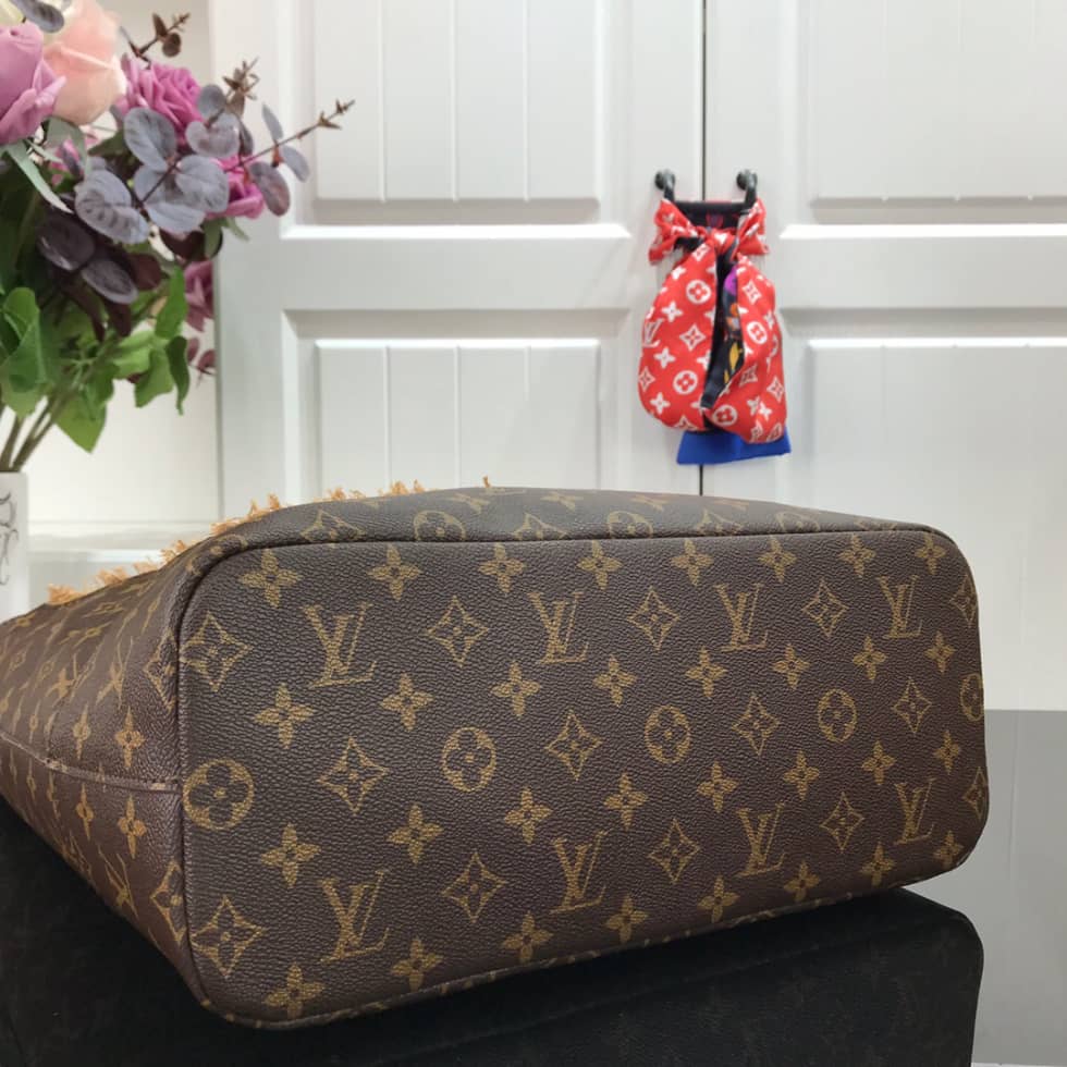 L0vis Vvtt0n Monogram X Comme Des Garons Burned Holes Tote M40011 Replica
