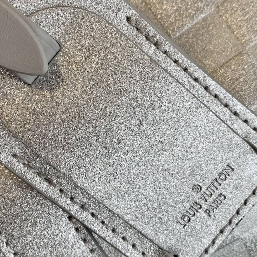 LV Duffle Bag Replica  Glitter Damier Keepall Silver N58041