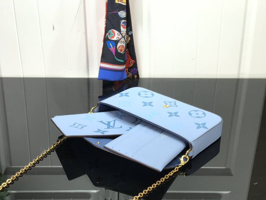 L0vis Vvtt0n Monogram Pochette Felicie Replica Bag Blue M80498