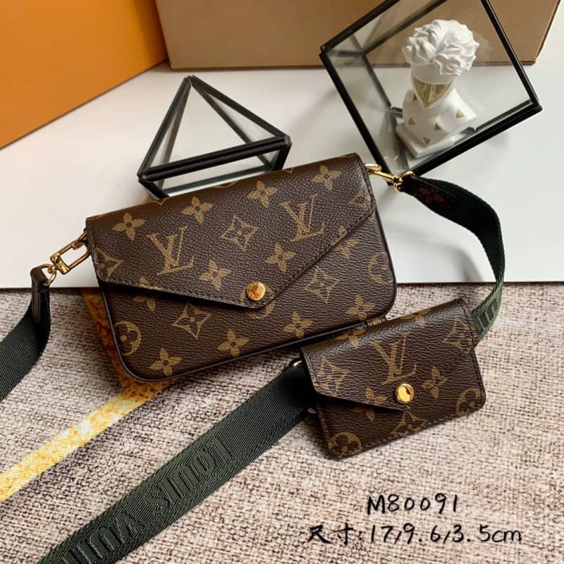 L0vis Vvtt0n Monogram Multi Pochette Félicie Replica Shoulder Bag Green M80091