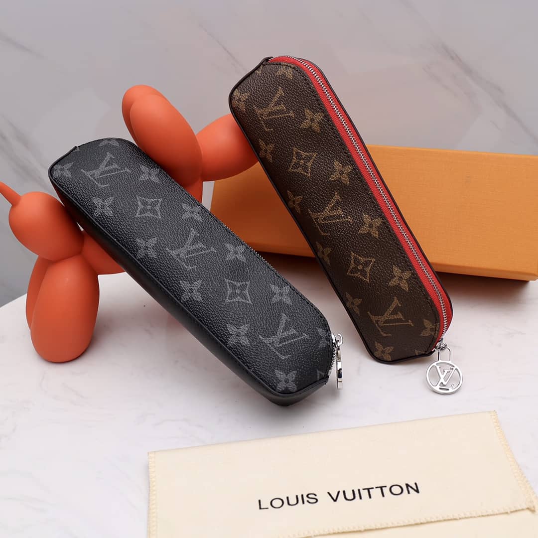 L0vis Vvtt0n Pencil Pouch Elizabeth Monogram Canvas Replica Black GI0009