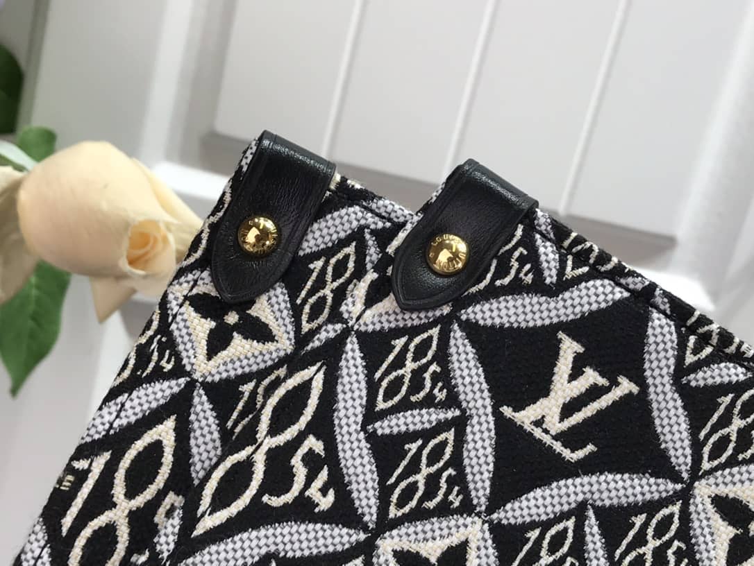 LV Tote Dupe On the Go GM Since 1854 Tote Replica Black M57207