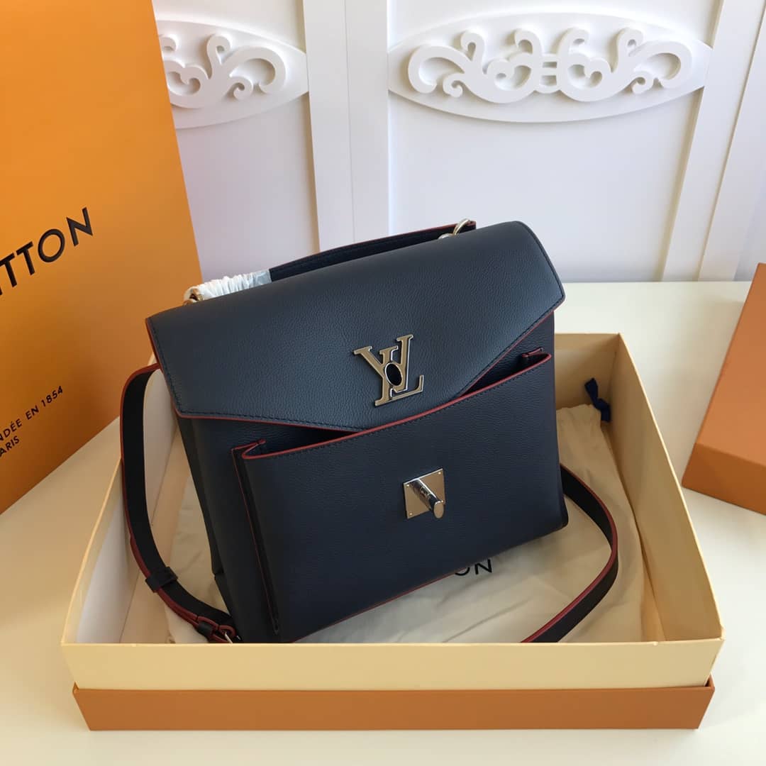 L0vis Vvtt0n MyLockMe 2way Leather Grain Replica Satchel Black M54849