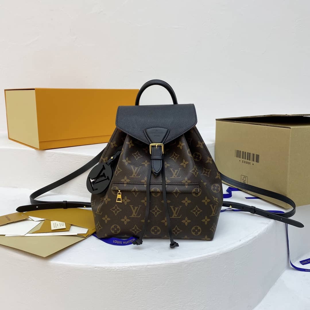 L0vis Vvtt0n Monogram Canvas Montsouris BB Replica Bag M45516 Black