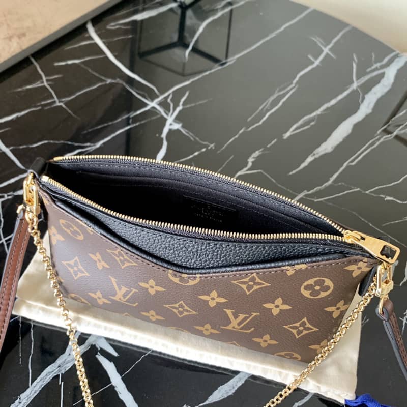 L0vis Vvtt0n Pallas Replica Clutch Monogram 2way Black M41638