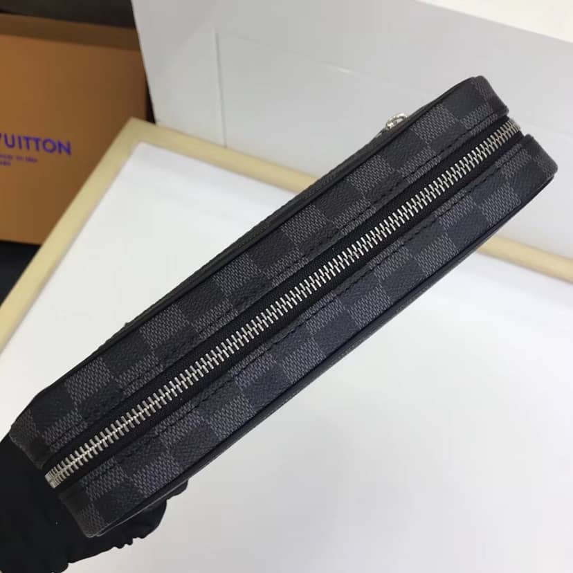 L0vis Vvtt0n Damier Graphite Pochette Kasai Clutch Replica Black N41664
