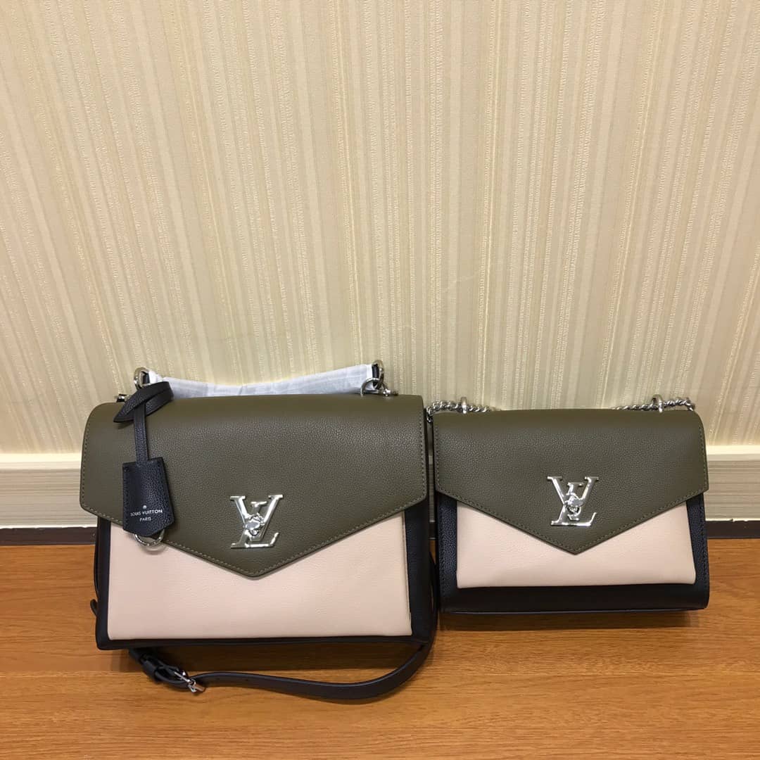 L0vis Vvtt0n MyLockMe BB Calf Chain Replica Shoulder Bag Green M51418