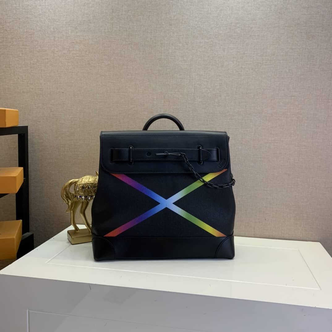 L0vis Vvtt0n Taiga Steamer PM Messenger Bag Replica Rainbow Virgil M30339