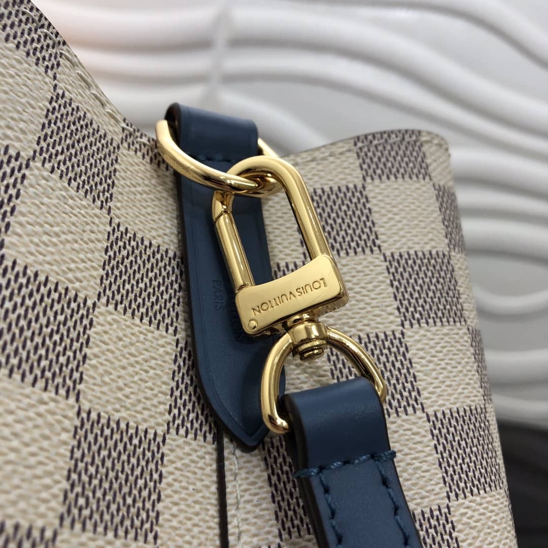 L0vis Vvtt0n Noe Monogram Canvas Replica Bucket Bag Beige Blue