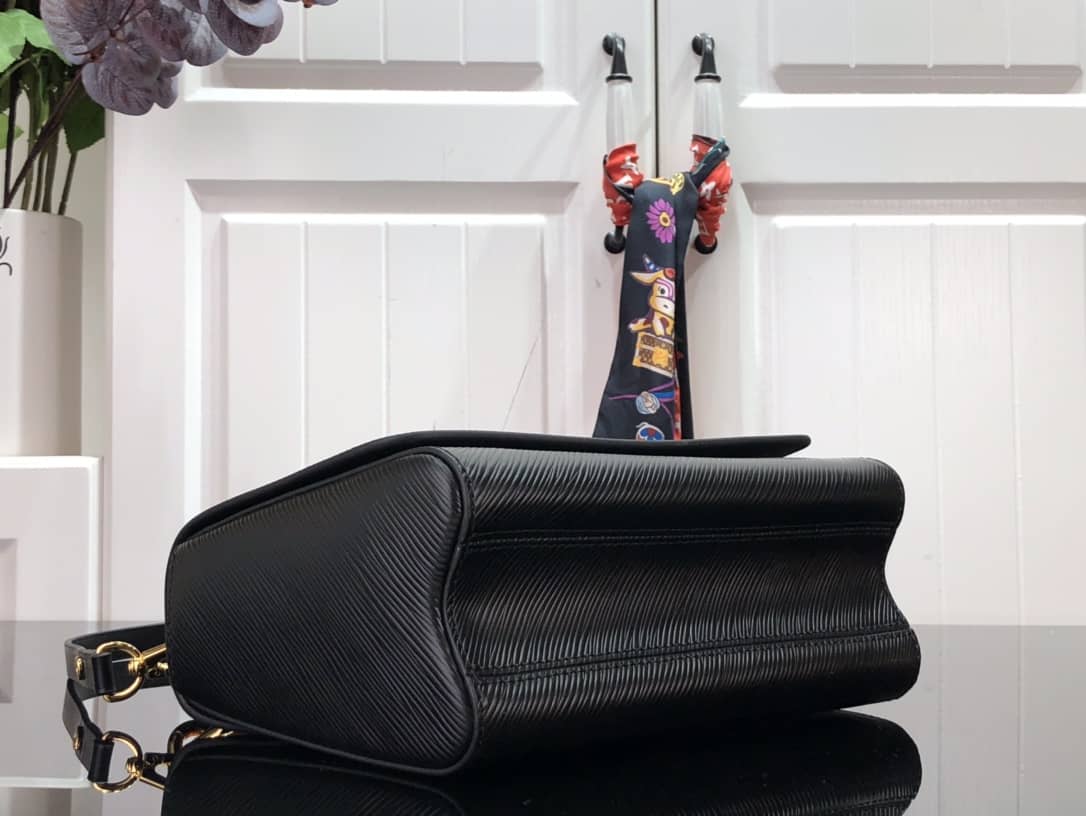L0vis Vvtt0n Monogram 2Way Leather Twist Replica Handbag Black M58526
