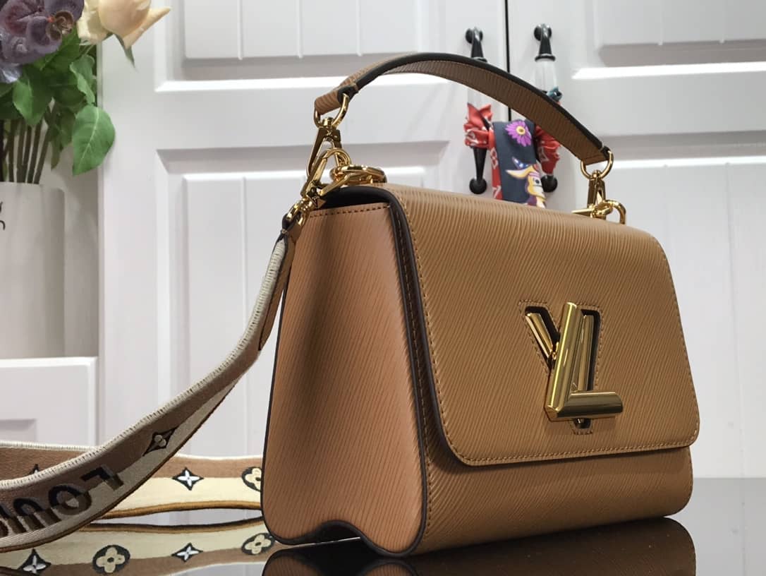 L0vis Vvtt0n Twist MM Golden Lock Handle Epi Leather Replica Crossbody Bag M57506