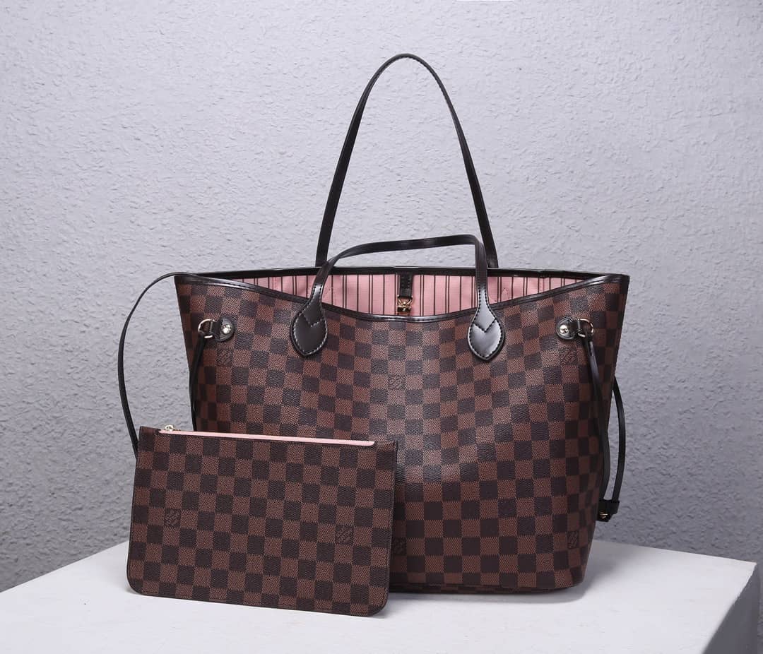 L0vis Vvtt0n Neverfull MM Damier Ebene Tote Replica Pink N41358