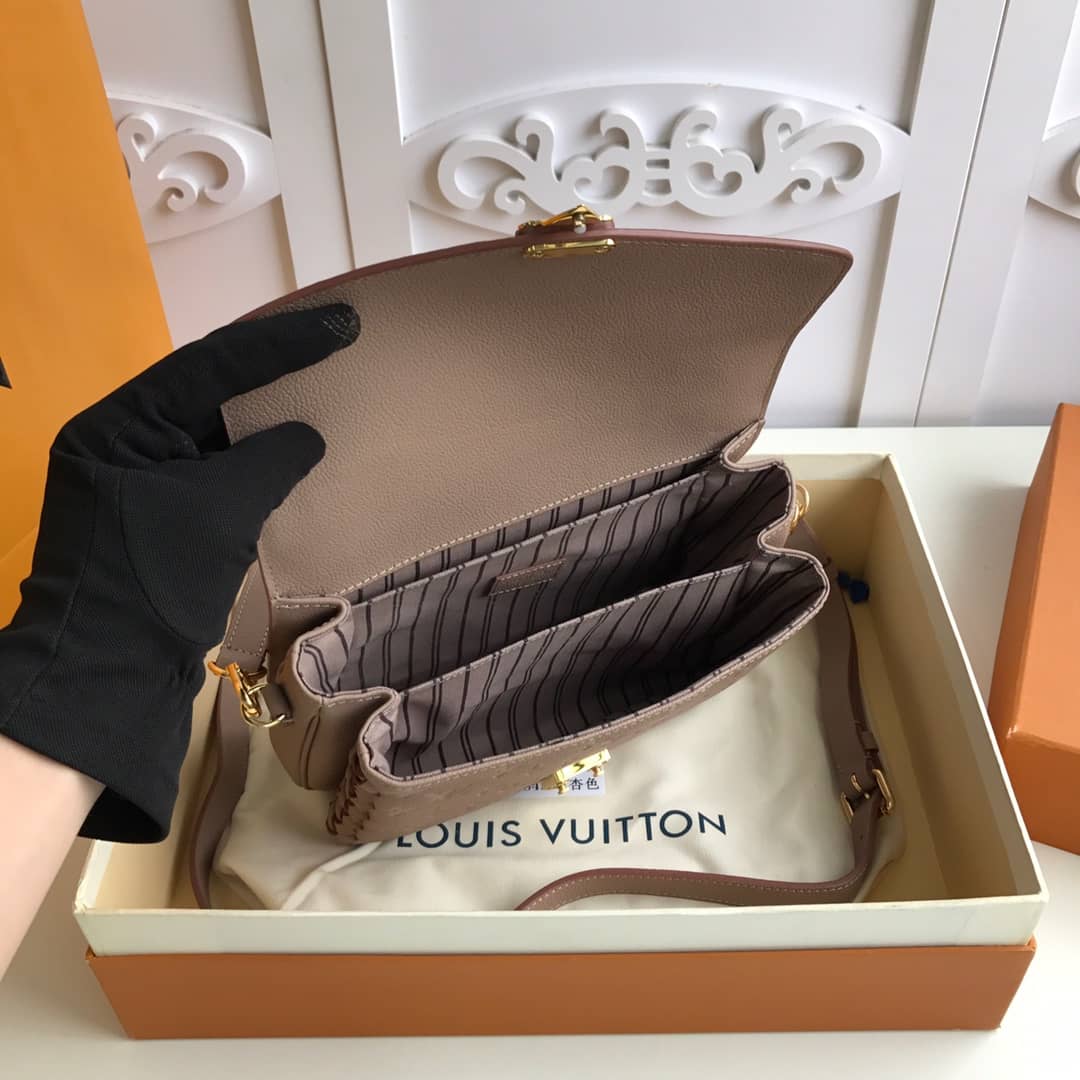 L0vis Vvtt0n Pochette Metis Braided Monogram Empreinte Replica Apricot M43942