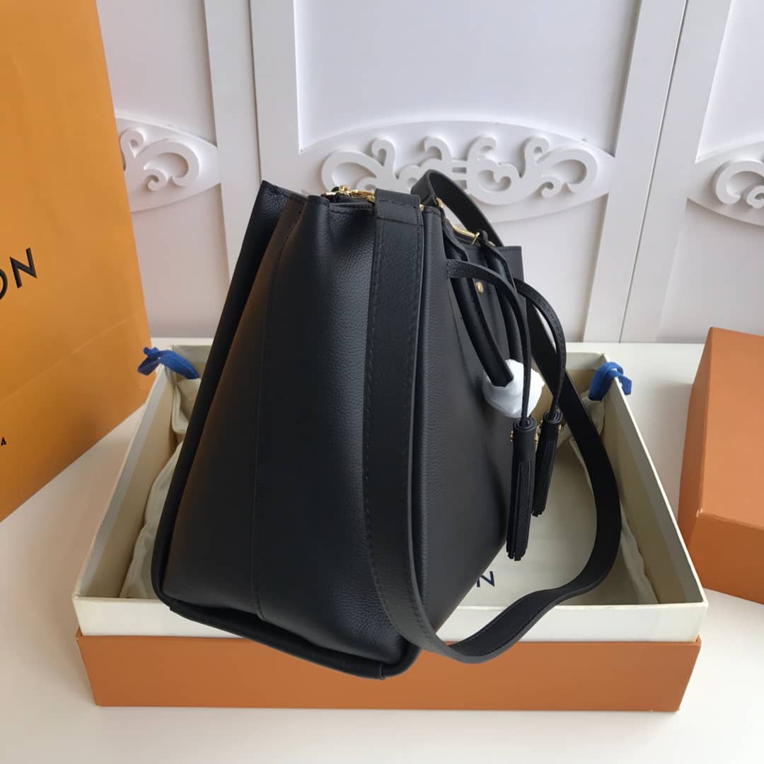 L0vis Vvtt0n Lockmeto Leather Tote Replica Black M54569