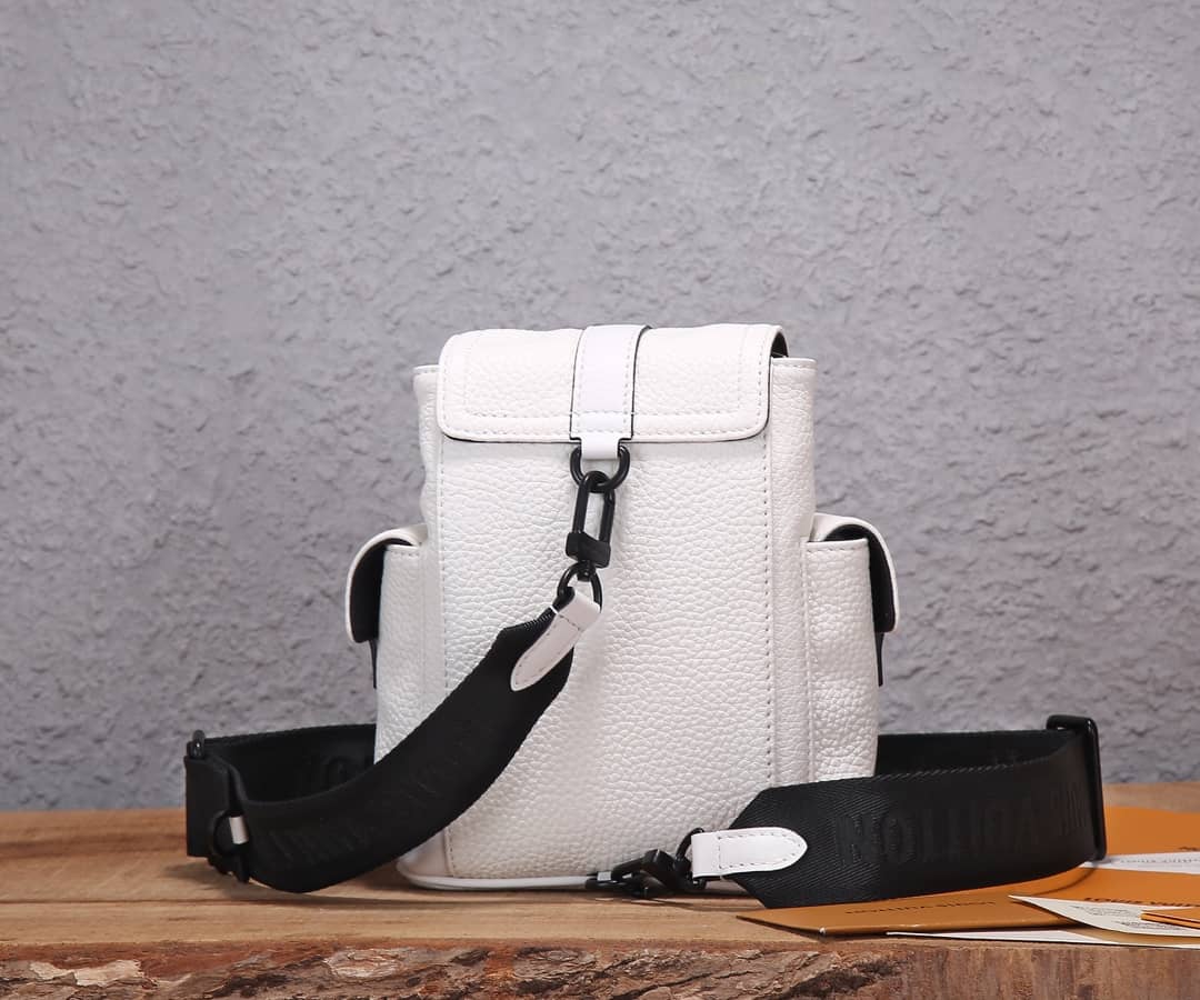 LV Backpack Replica Taurillon Leather Christopher XS White M58493