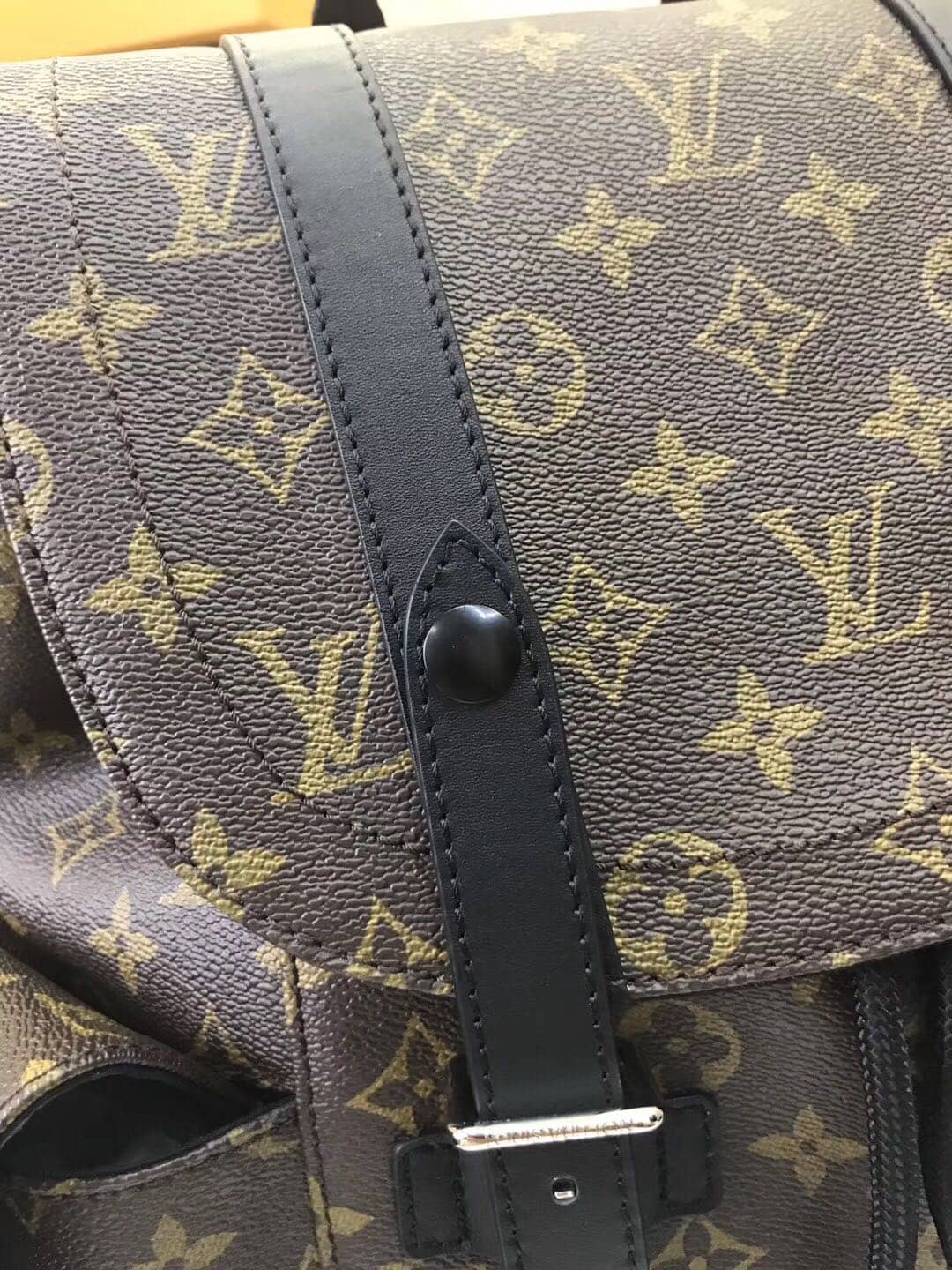 L0vis Vvtt0n Christopher PM Monogram Macassar Canvas Leather Replica Backpack M43735