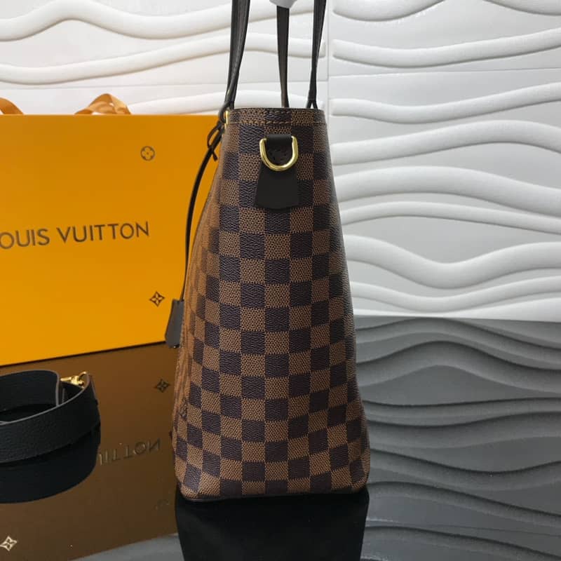L0vis Vvtt0n Jersey Damier Ebene Canvas Magnolia Bag Black Replica N44041