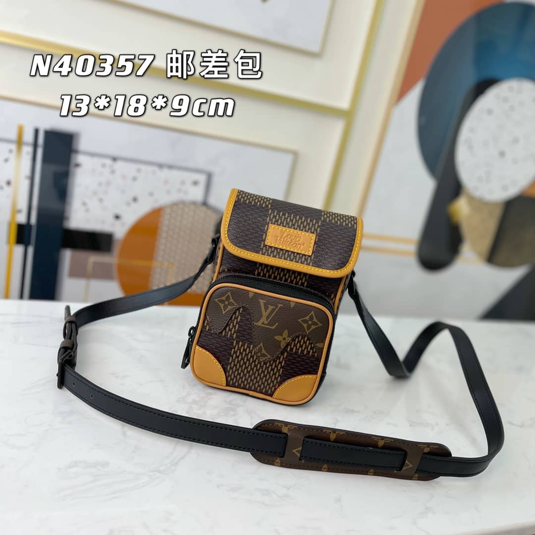 L0vis Vvtt0n x Nigo Collab Damier Giant Crossbody Bag Replica N40357
