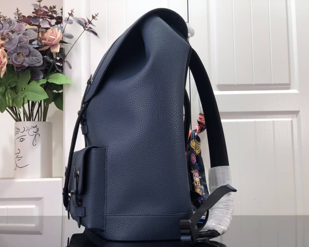 L0vis Vvtt0n Christopher Slim Taurillon Leather Blue M58644 Replica Backpack