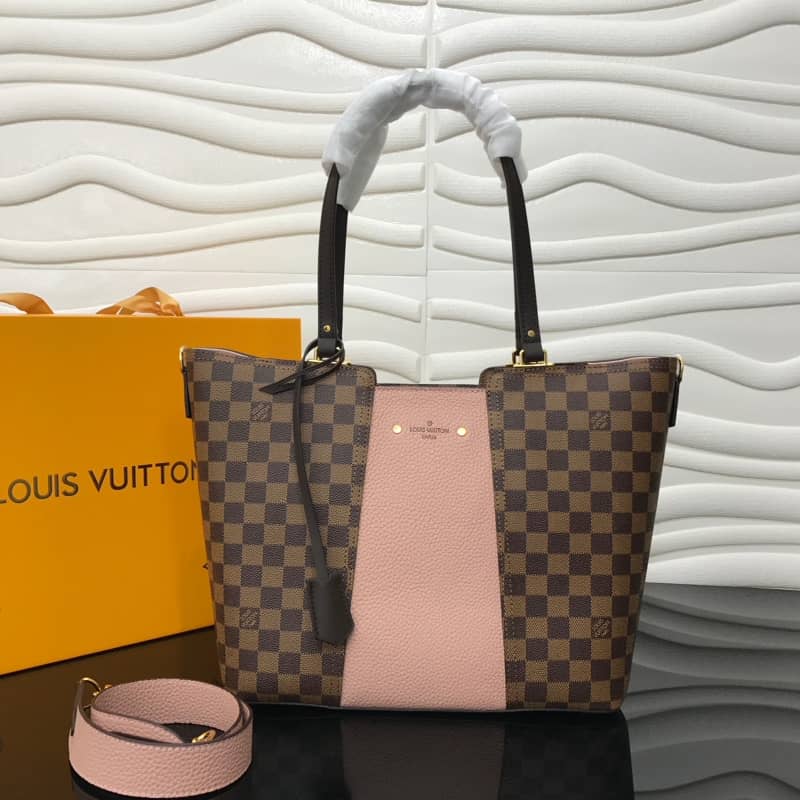 L0vis Vvtt0n Jersey Damier Ebene Canvas Magnolia Pink Bag Replica N44041