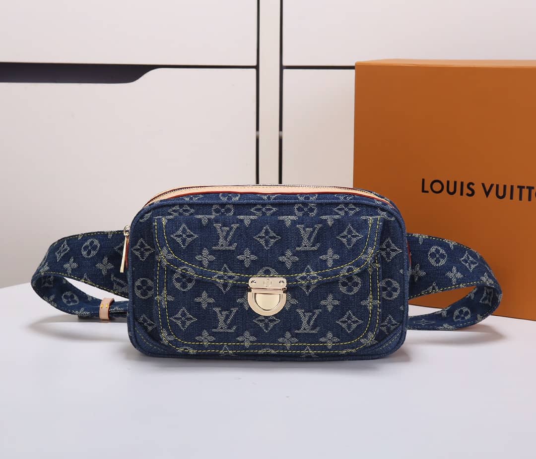 LV Bum Bag Dupe Monogram Denim  M44466