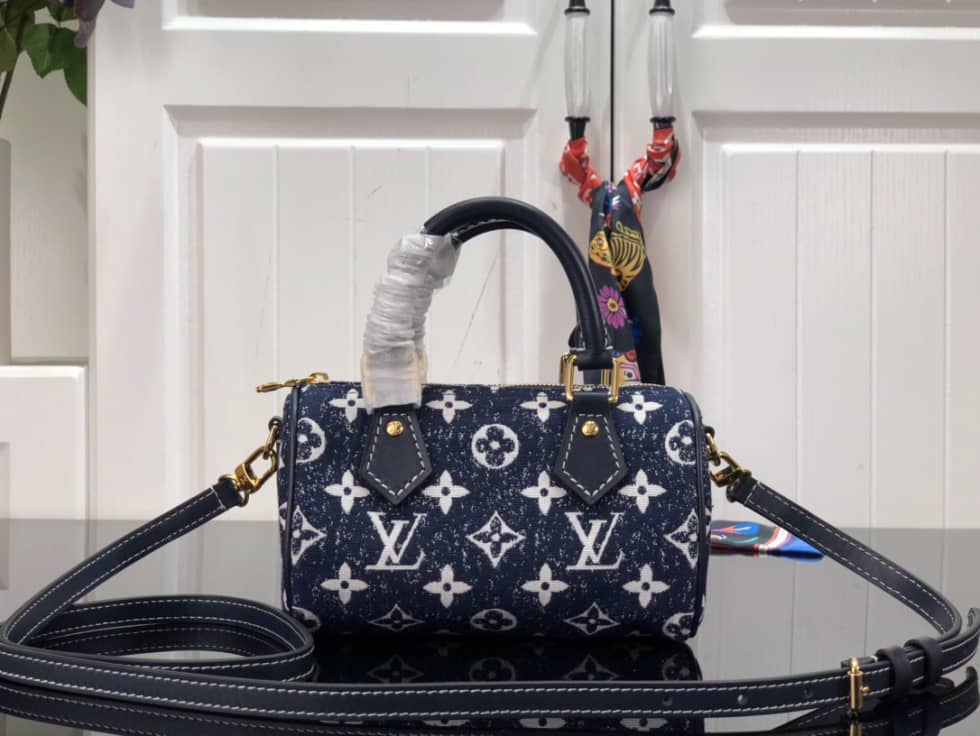 L0vis Vvtt0n Crossbody Dupe Nano Speedy Denim Leather M81168