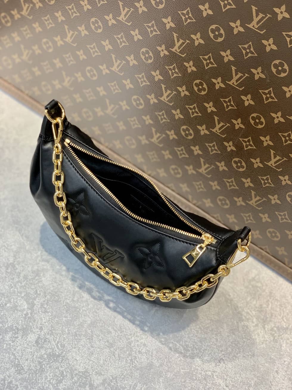 L0vis Vvtt0n Over The Moon Bubblegram Black M59799 Replica Hobo
