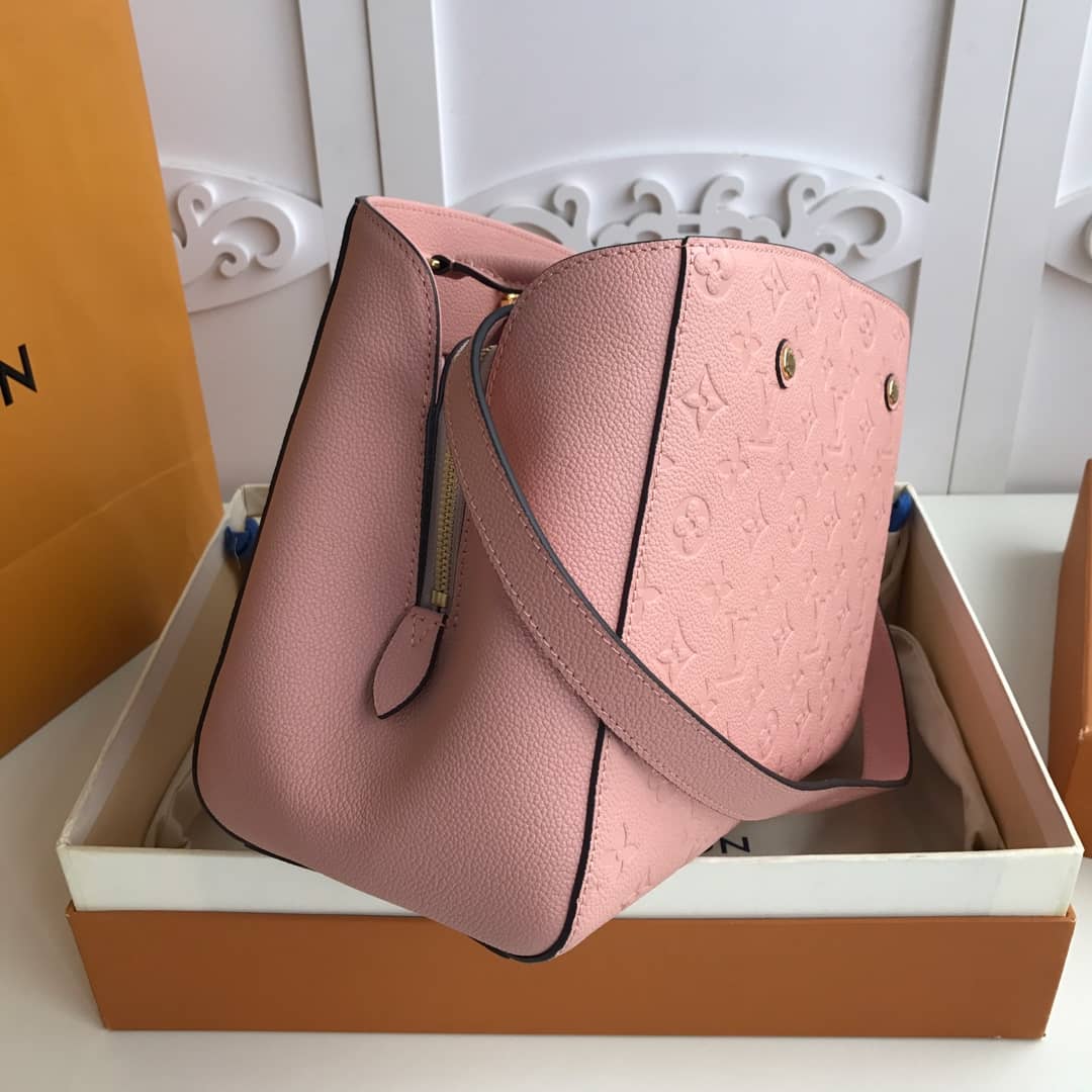 L0vis Vvtt0n Monogram Montaigne MM Shoulder Bag Replica Pink M41048