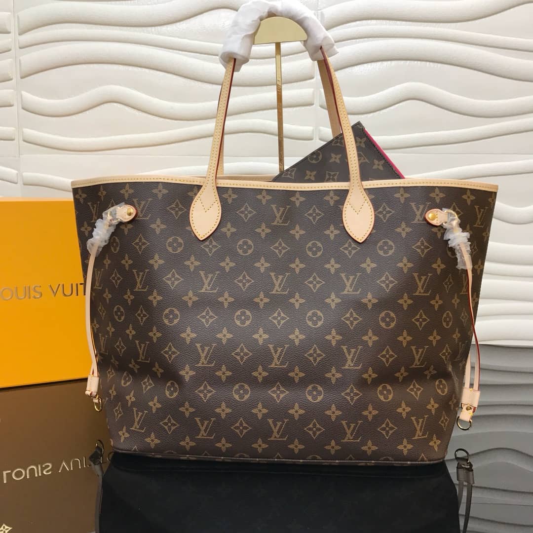 L0vis Vvtt0n Neverfull Dupe Monogram GM Shoulder Bag Replica Pink M40990