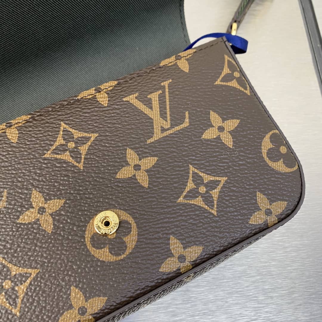 L0vis Vvtt0n Pochette Felicie Monogram Canvas Replica Green Strap M80091