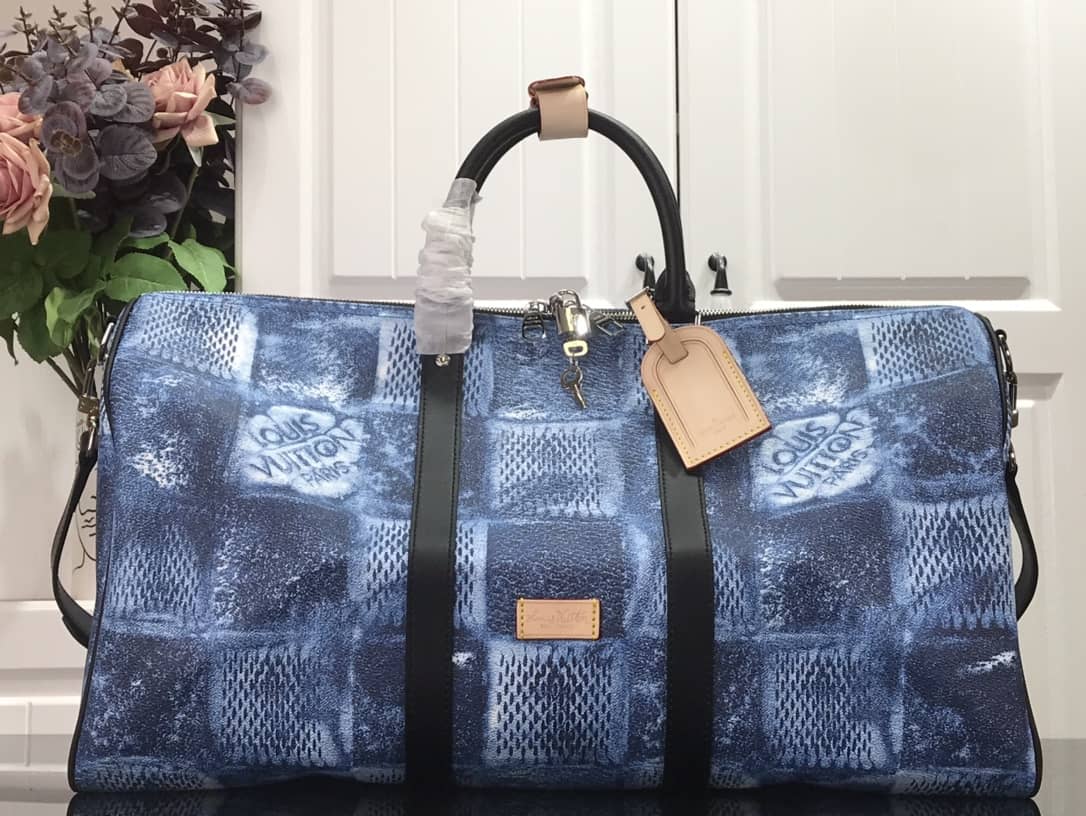 L0vis Vvtt0n Keepall Bandoulière 50 Travel Bag Replica Blue N50069