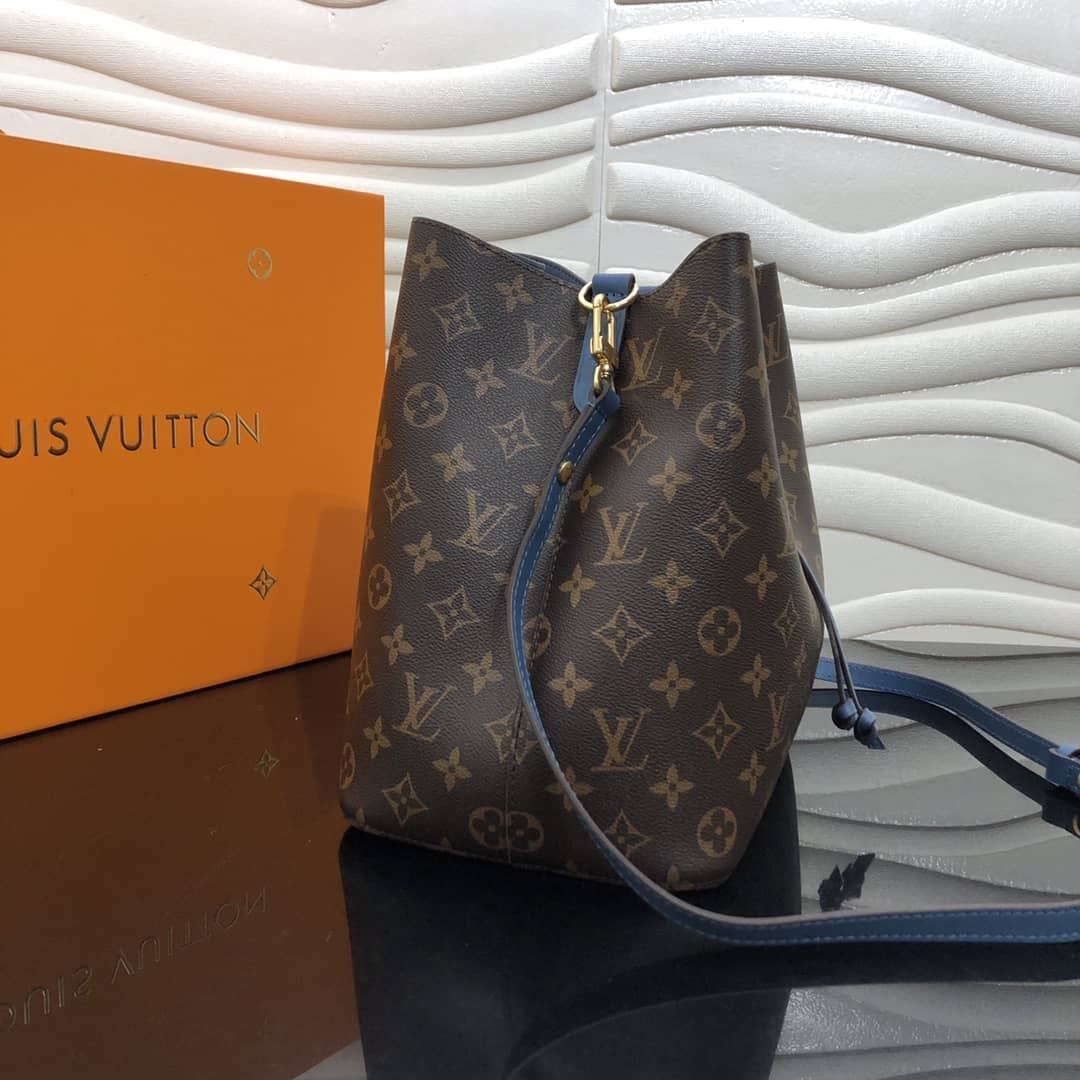 L0vis Vvtt0n Neonoe Replica Bucket Bag Brown Blue M44020