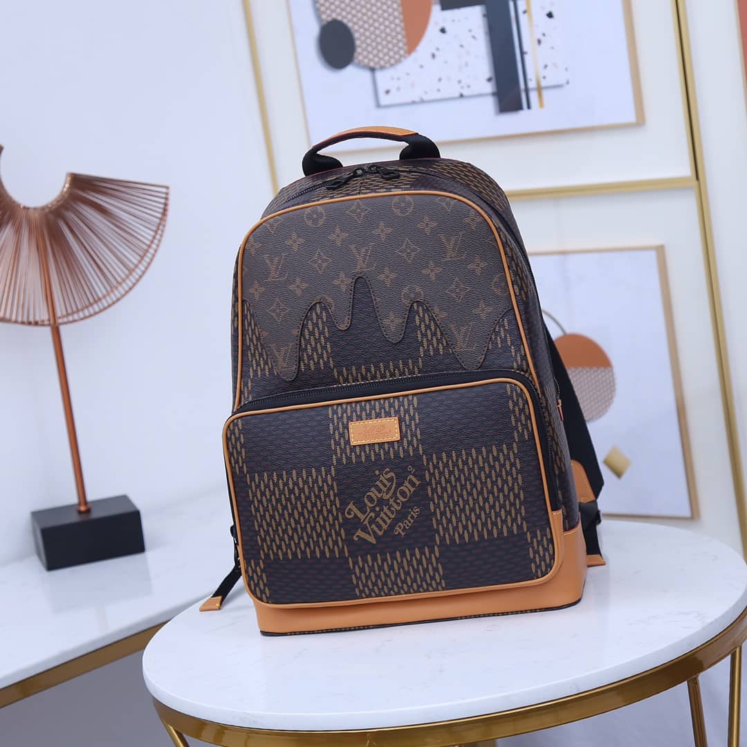 LV Backpack Replica x Nigo Damier Giant Campus N40380