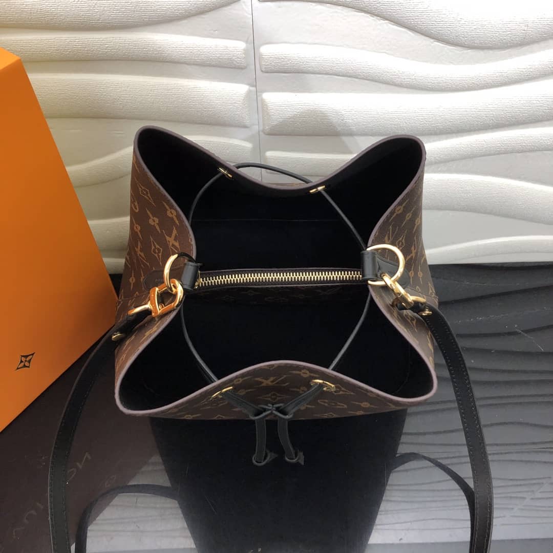 L0vis Vvtt0n Neonoe Replica Bucket Bag Brown Black M44020