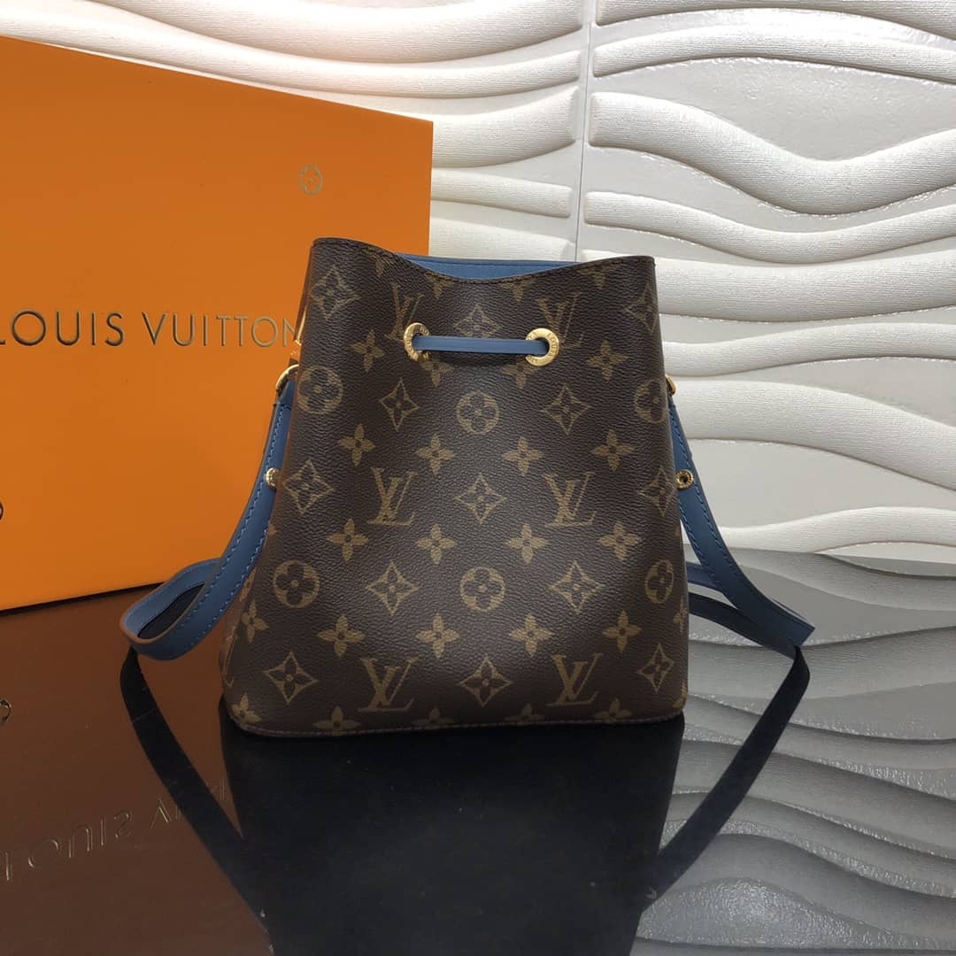 L0vis Vvtt0n Noe Monogram Canvas Replica Bucket Bag Blue