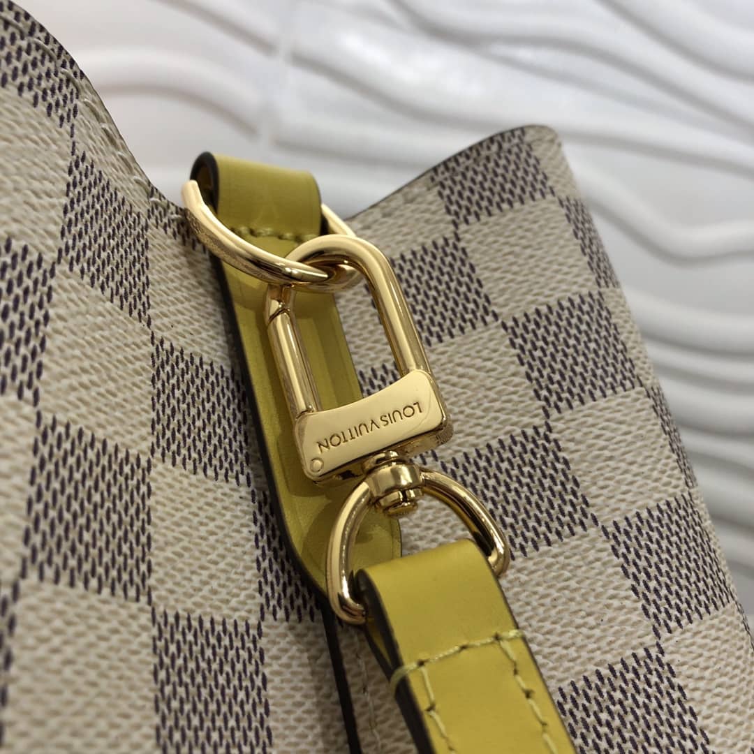 L0vis Vvtt0n Noe Monogram Canvas Replica Bucket Bag Yellow
