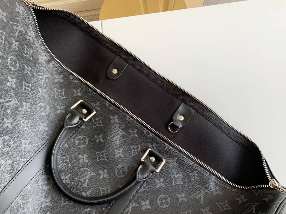 LV Duffle Bag Replica Keepall Bandouliere Duffle 55 Canvas Black M40605