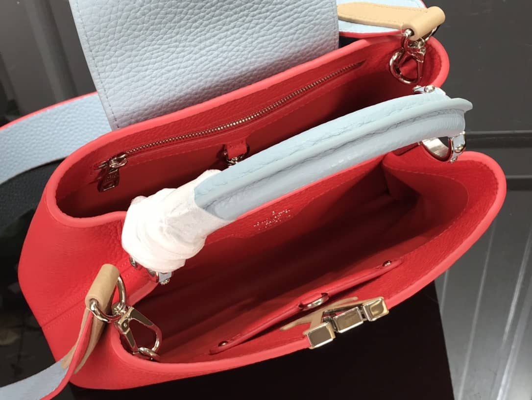 L0vis Vvtt0n Capucines Mini Taurillon Leather Replica Bag Red M57520