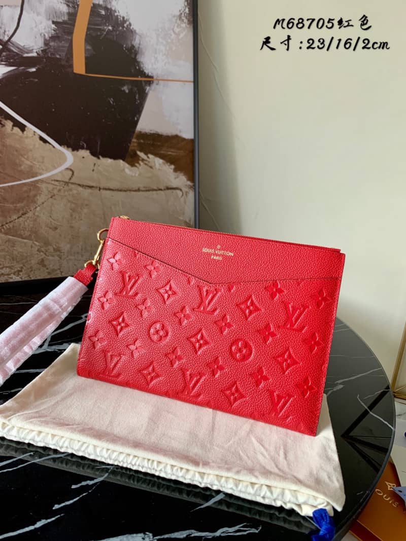 L0vis Vvtt0n Pochette Melanie MM Monogram Empreinte Replica Clutch Red M68705