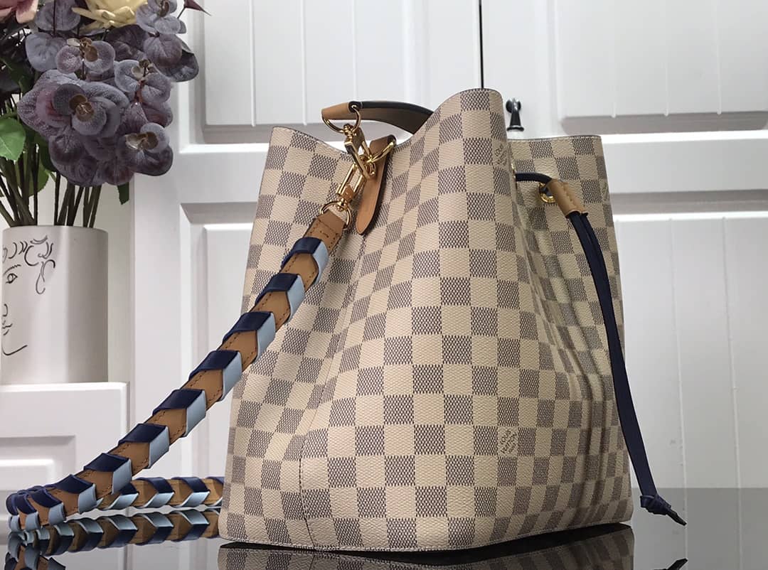 L0vis Vvtt0n Damier Azur Coated Canvas NéoNoé MM Replica Bag N50042