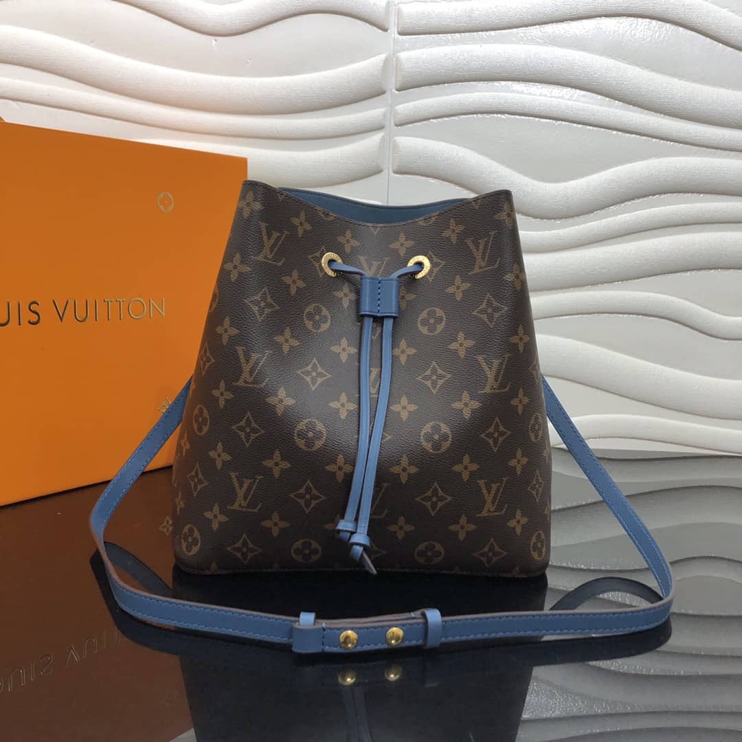 L0vis Vvtt0n Neonoe Replica Bucket Bag Brown Blue M44020
