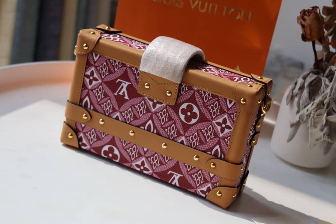 L0vis Vvtt0n Petite Malle Monogram Canvas Replica Bag Red M40273