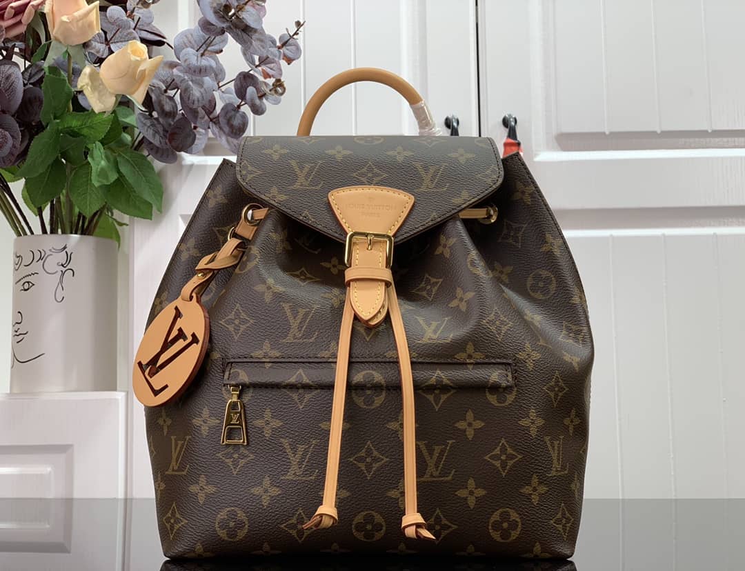 L0vis Vvtt0n Ann Platt Montsouris PM Noir Leather Replica Backpack Brown M45205