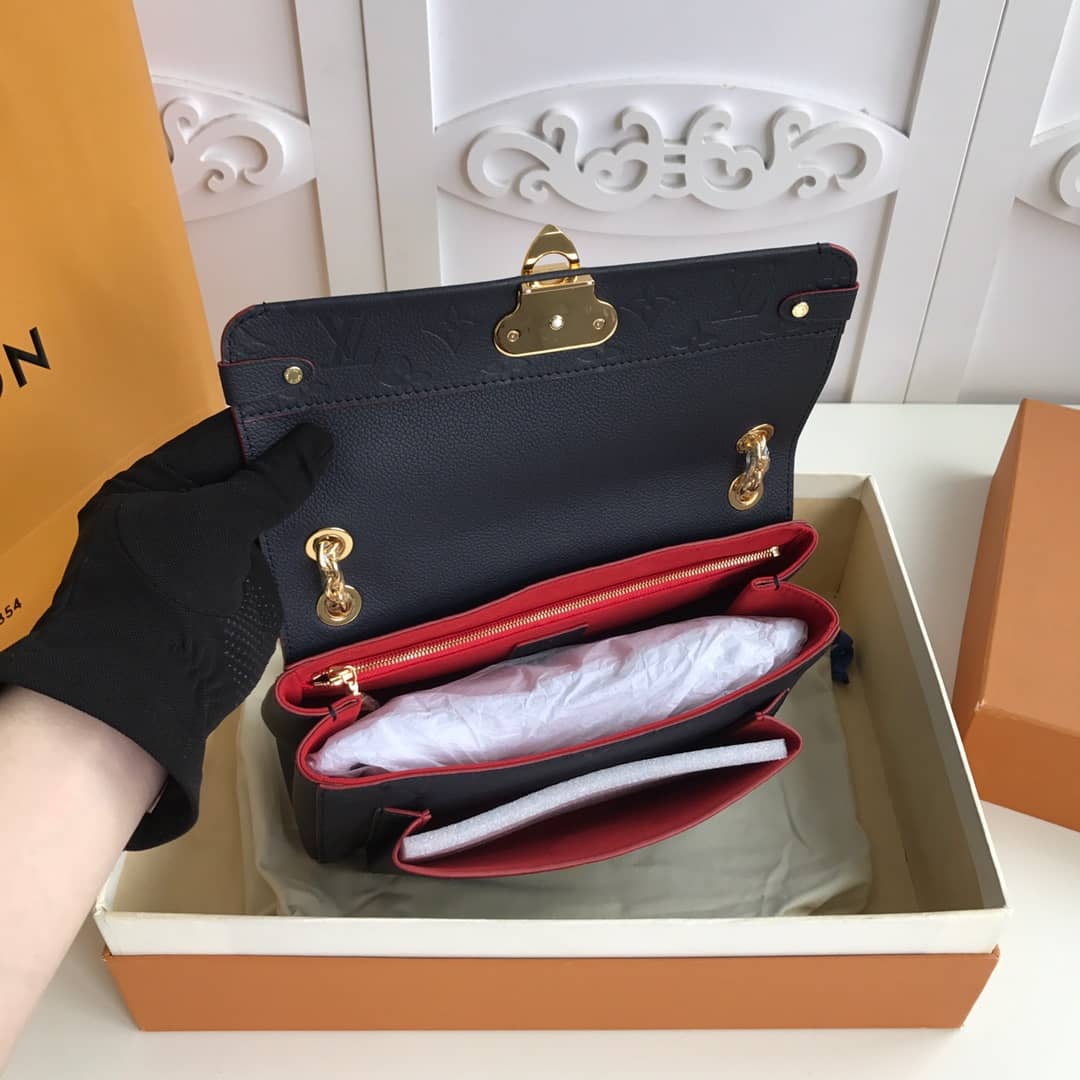 L0vis Vvtt0n Monogram Empreinte Vavin PM Chain Replica Shoulder Bag Black M44151