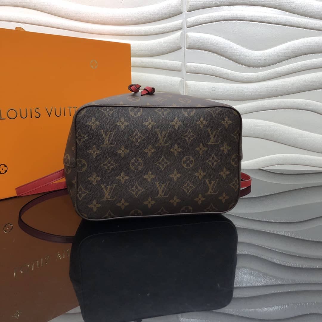 L0vis Vvtt0n Neonoe Replica Bucket Bag Brown Red M44020