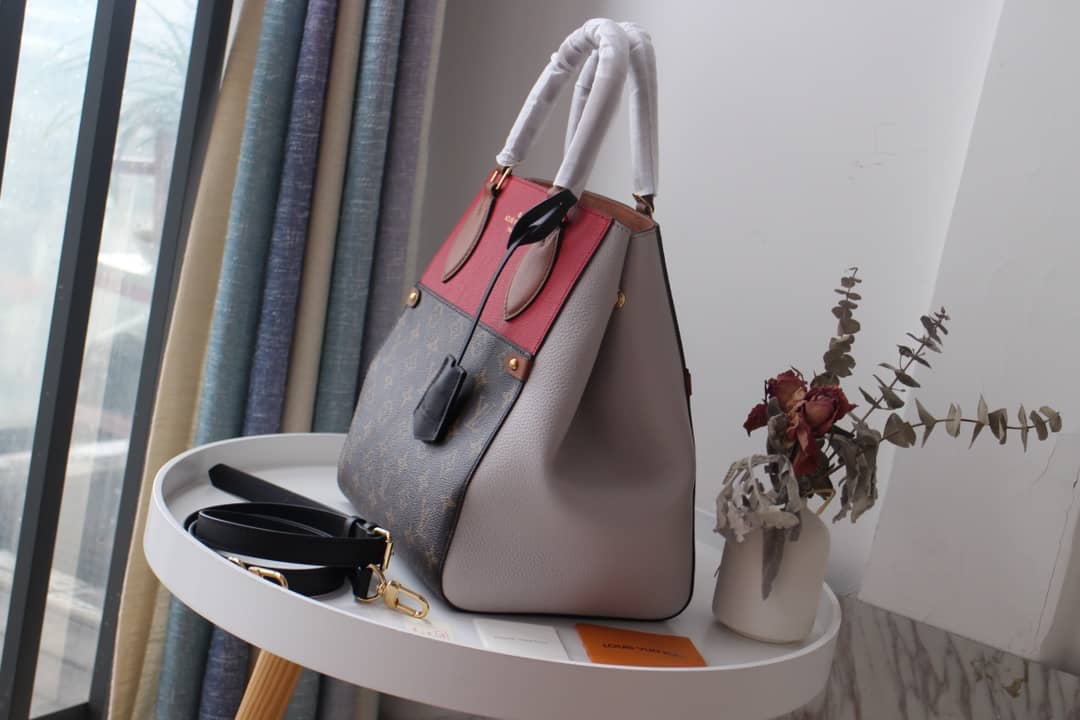 L0vis Vvtt0n Monogram Fold MM 2way Tote Replica Red M45409