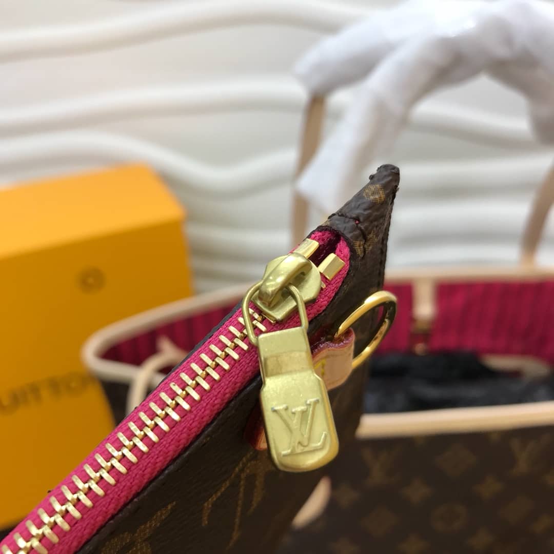 L0vis Vvtt0n Monogram Neverfull MM Bag Replica Pink M40995
