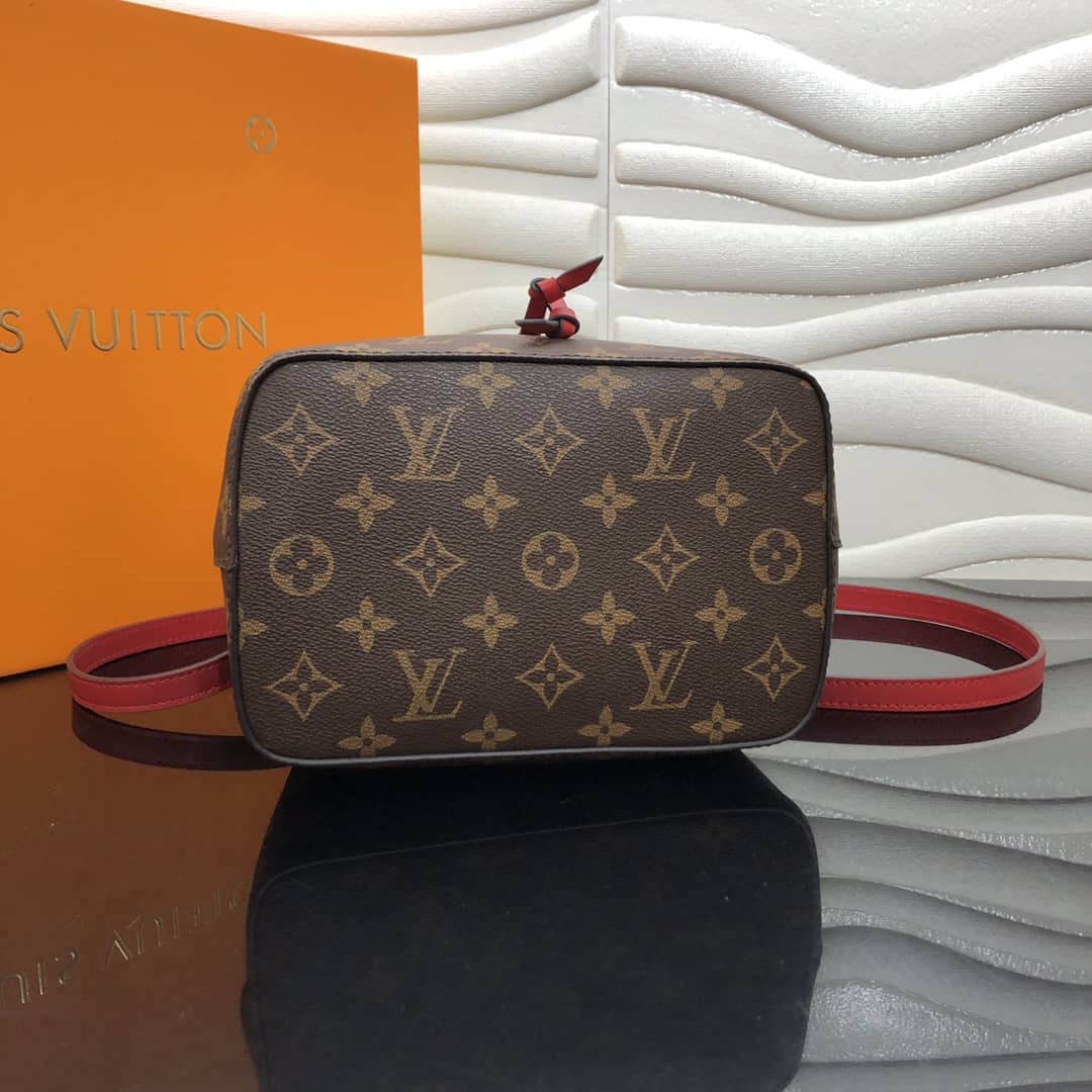L0vis Vvtt0n Noe Monogram Canvas Replica Bucket Bag Red