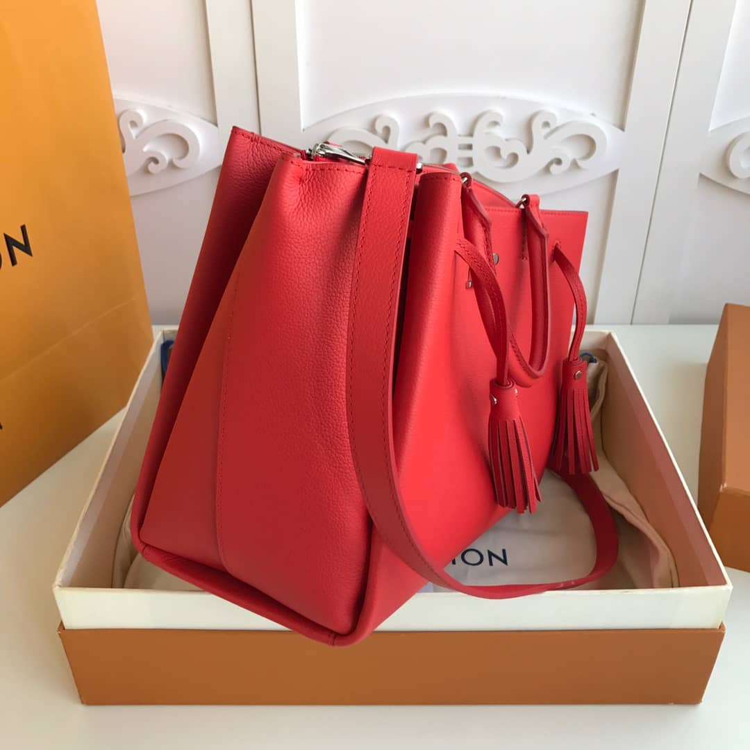 L0vis Vvtt0n Lockmeto Tote Leather Hand Bag Red M54569 Replica