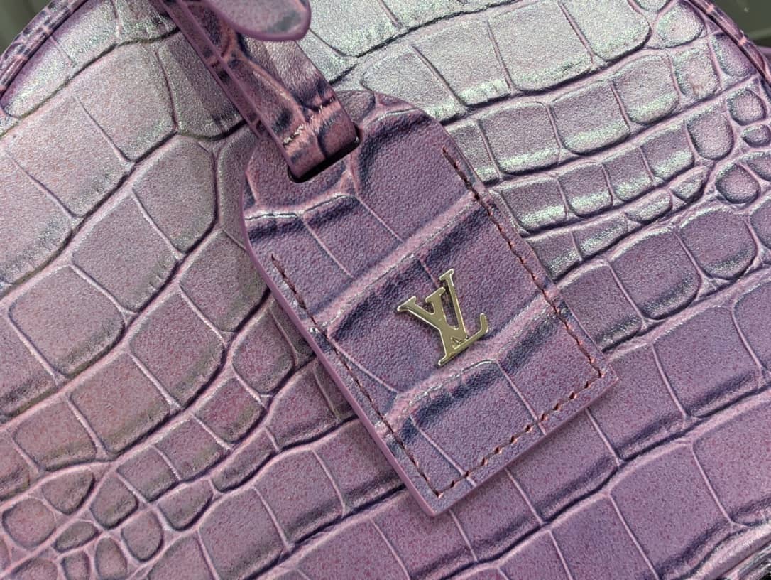 L0vis Vvtt0n Petite Boite Chapeau Crocodilien Brillant Replica Bag Purple N93597